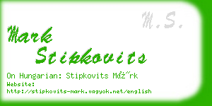 mark stipkovits business card